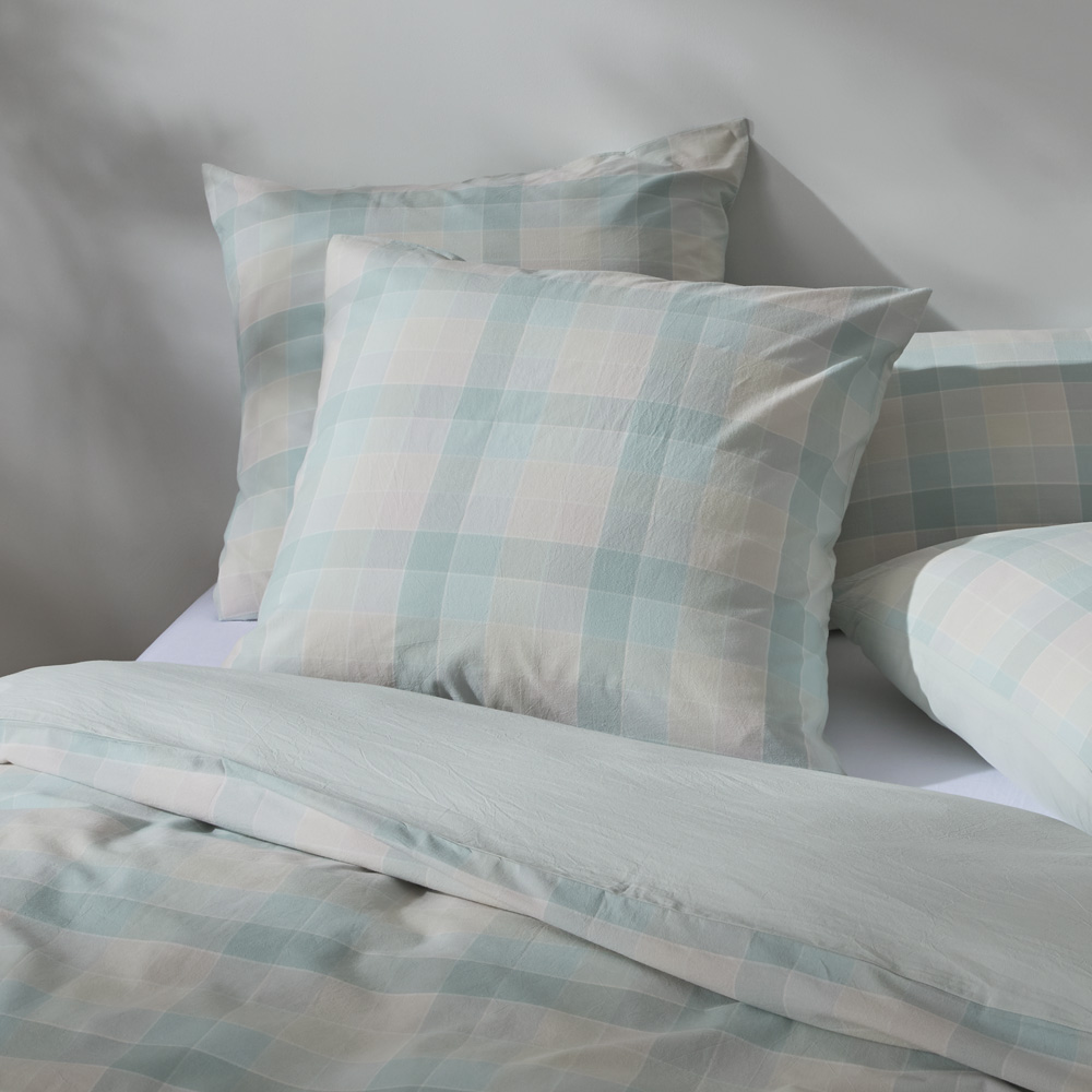 Opal Check Mint Blue Pillowcases