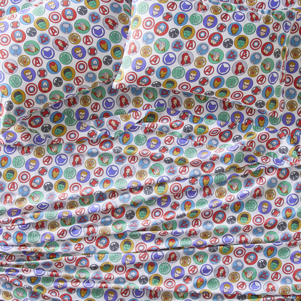Marvel Avengers Assemble White Sheet Set