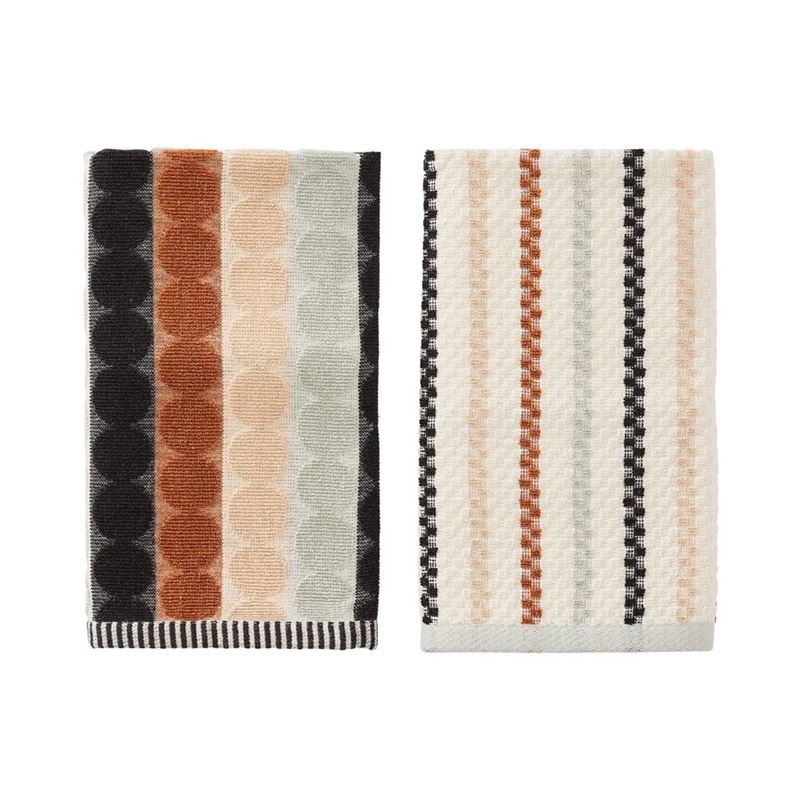 Mimi Blue Sand Cotton Bamboo Tea Towel Pack of 2