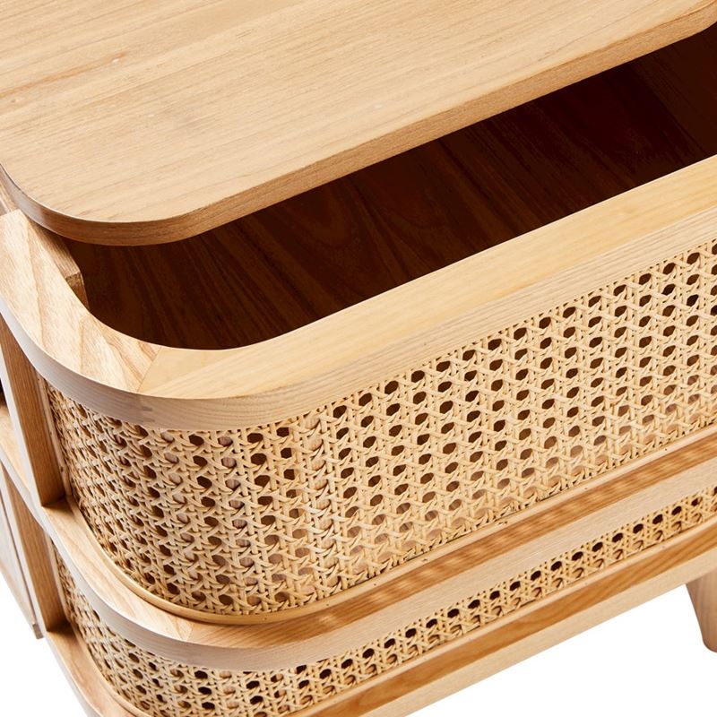 Boden Natural 2 Drawer Bedside Table