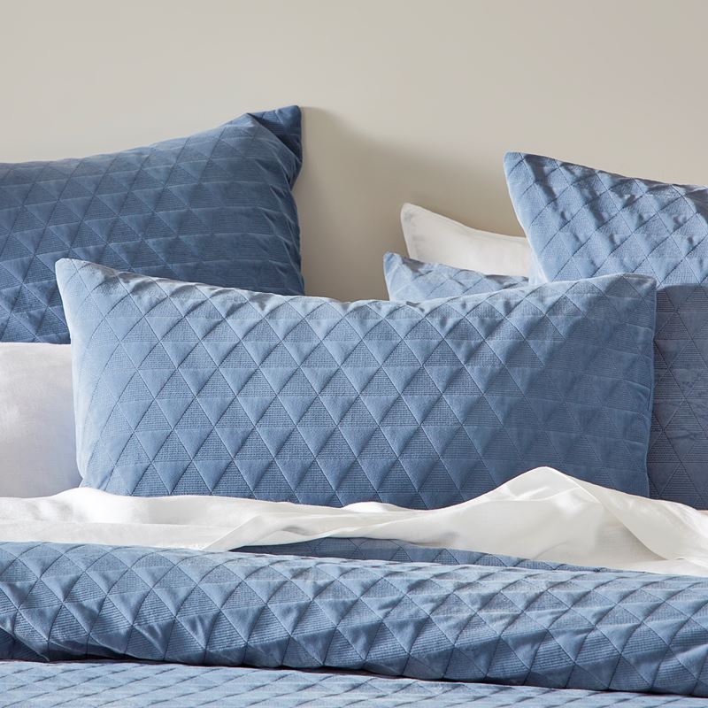 Cairo Slate Velvet Quilted Quilt Cover Separates