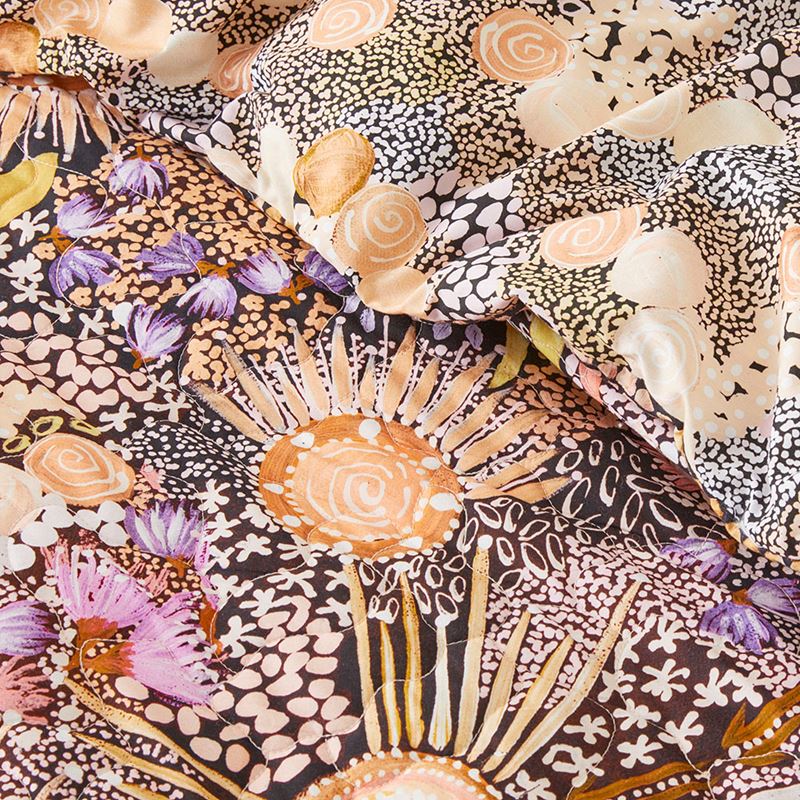 Cungelella Yamamillah Pink Earth Quilted Quilt Cover Separates