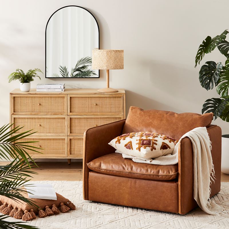 Atticus Tobacco Leather Armchair