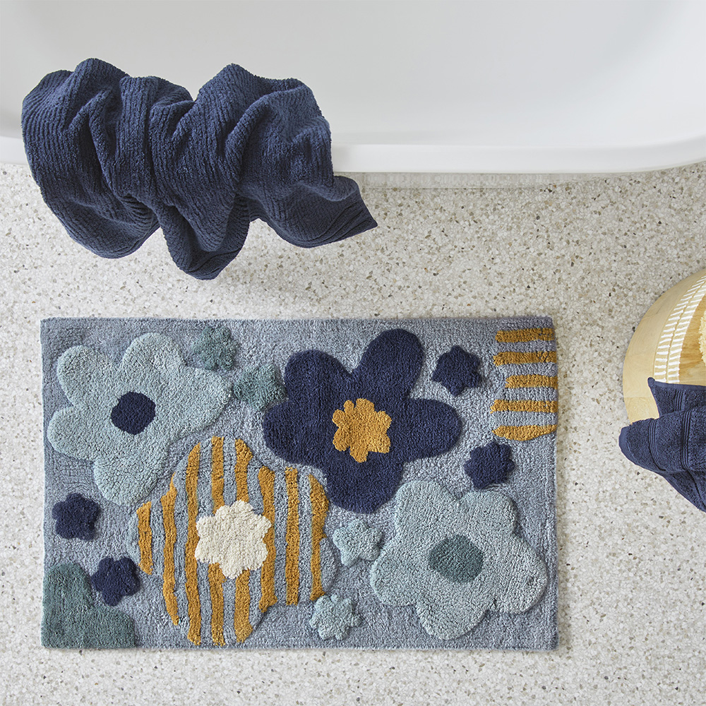 Poppy Sea Blue Multi Bath Mat
