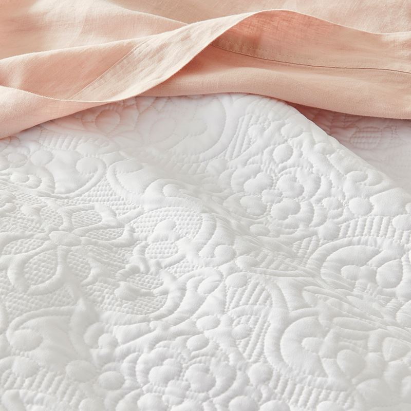 Chloe White Quilted Quilt Cover Separates