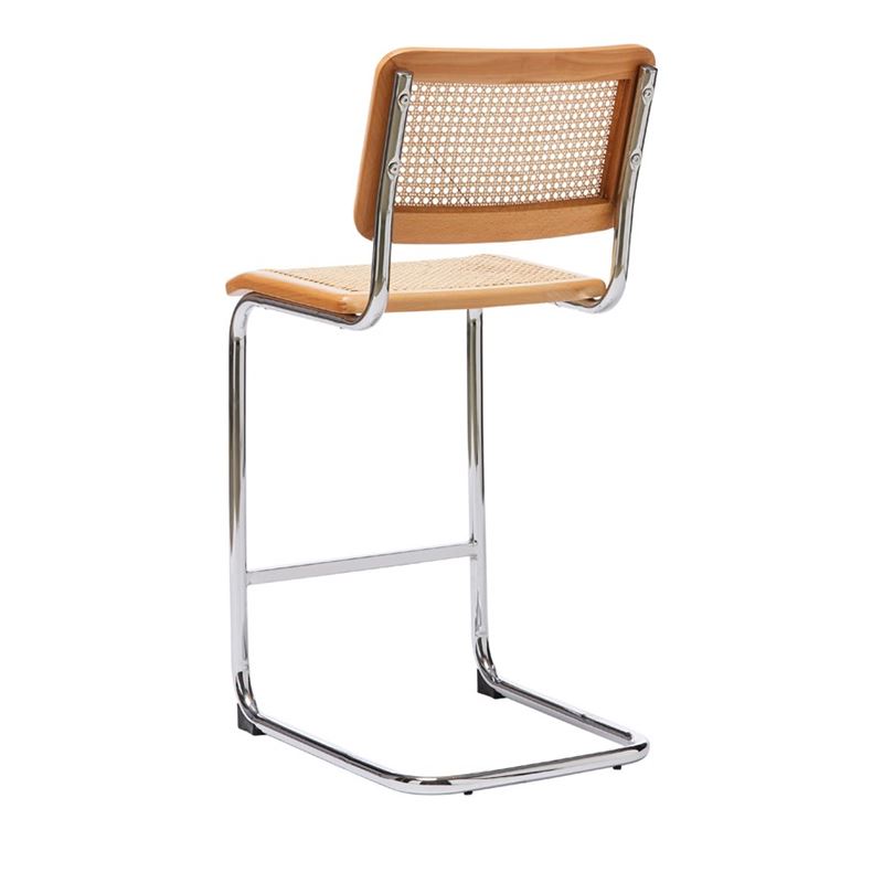 Somers Natural Rattan & Chrome Counter Stool