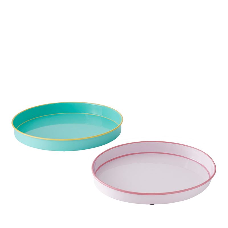 Milano Lilac Metal Oval Tray