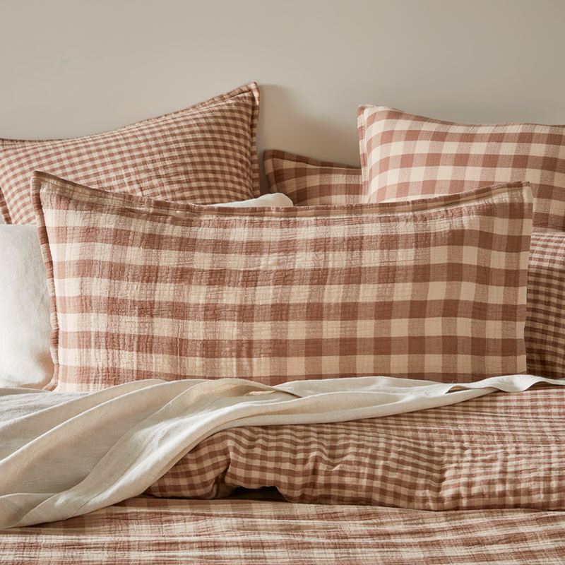 New York Cappuccino Check Pillowcases