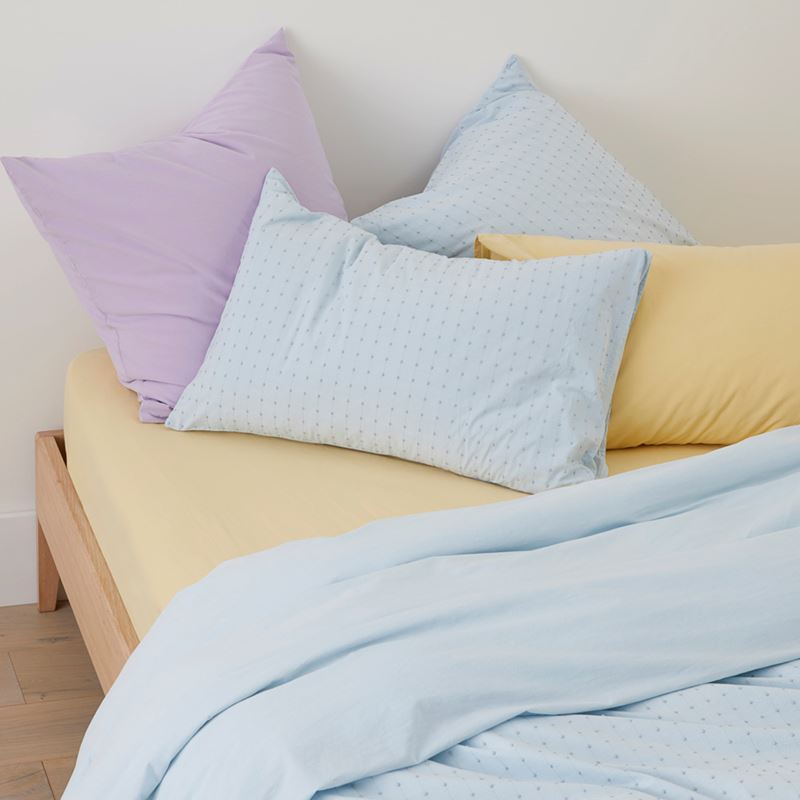 Remi Soft Blue Quilt Cover Set + Separates