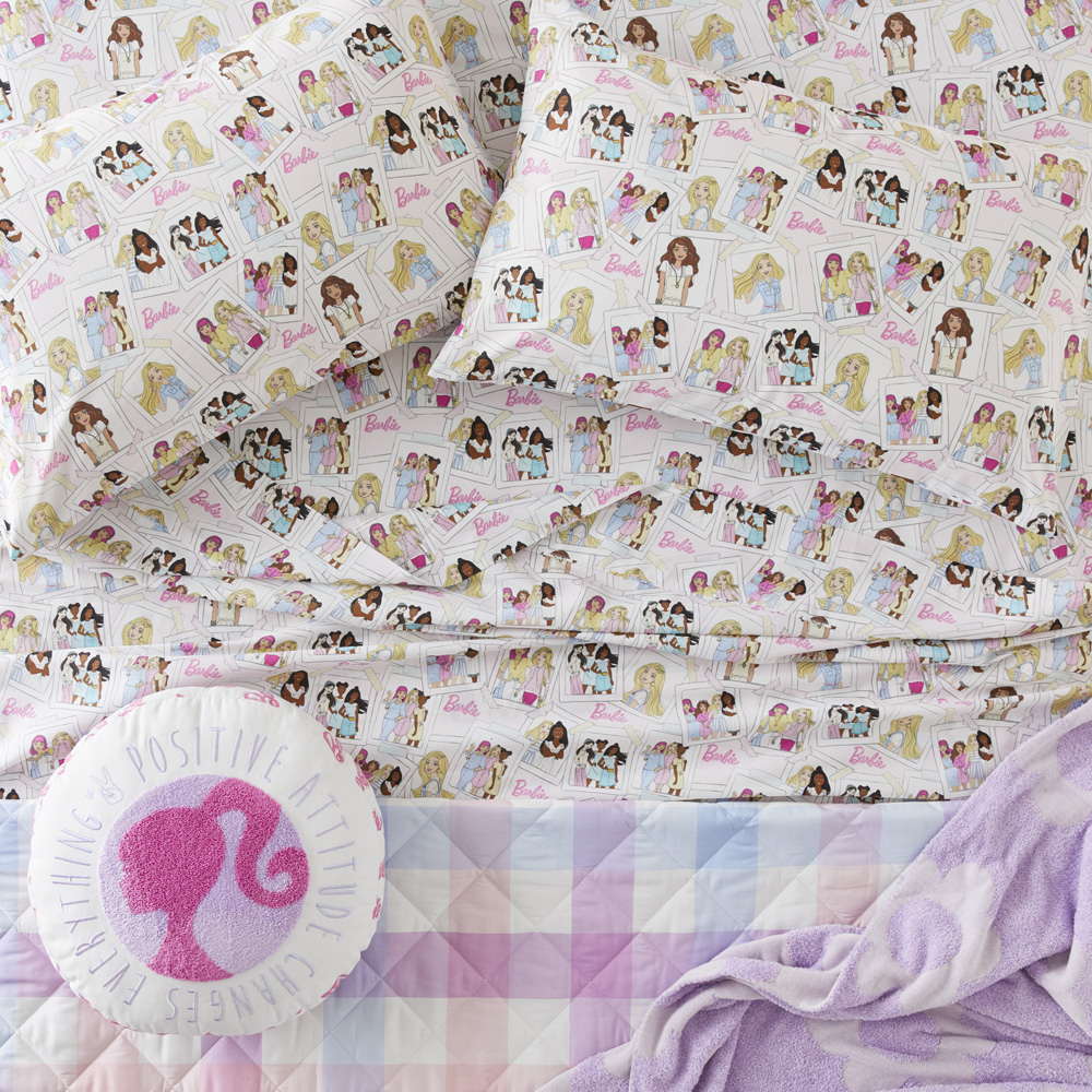 Mattel Barbie Kind Vibes Soft Pink Sheet Set