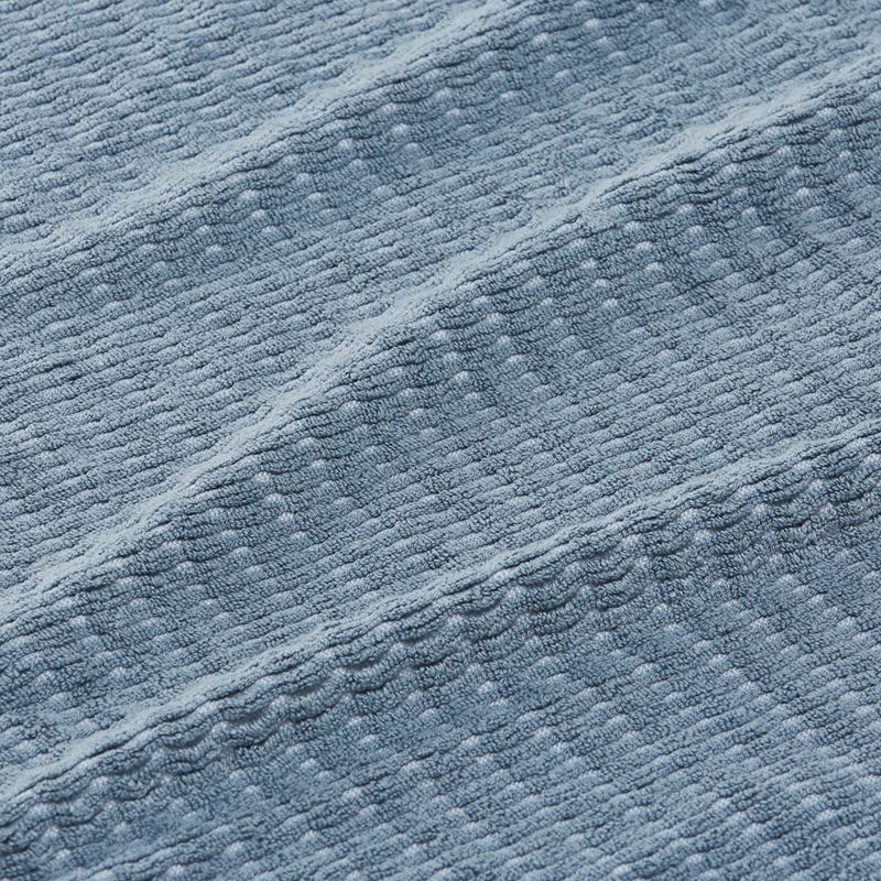 Navara Ribbed French Blue Cotton Bamboo Towel Range