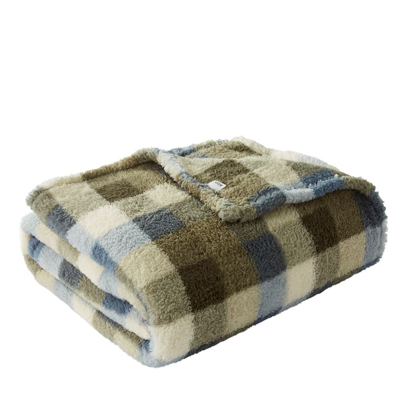 Cloud Green Check Blanket