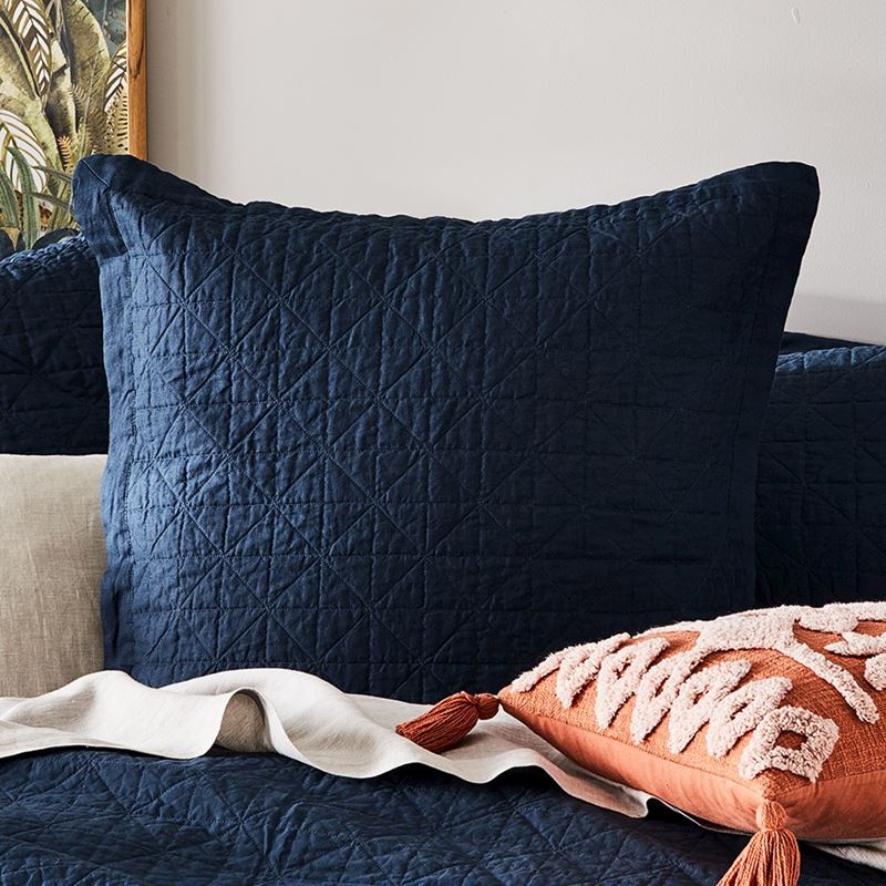 Vintage Washed Linen Old Navy Quilted Coverlet Separates