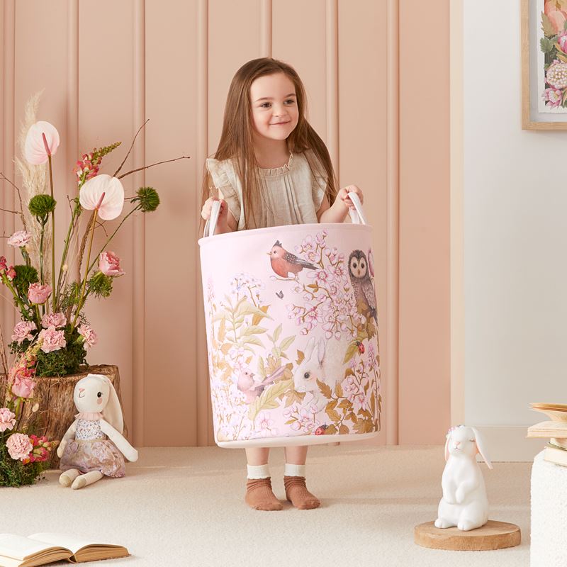 Fleur Harris Woodlands Pink Printed Basket