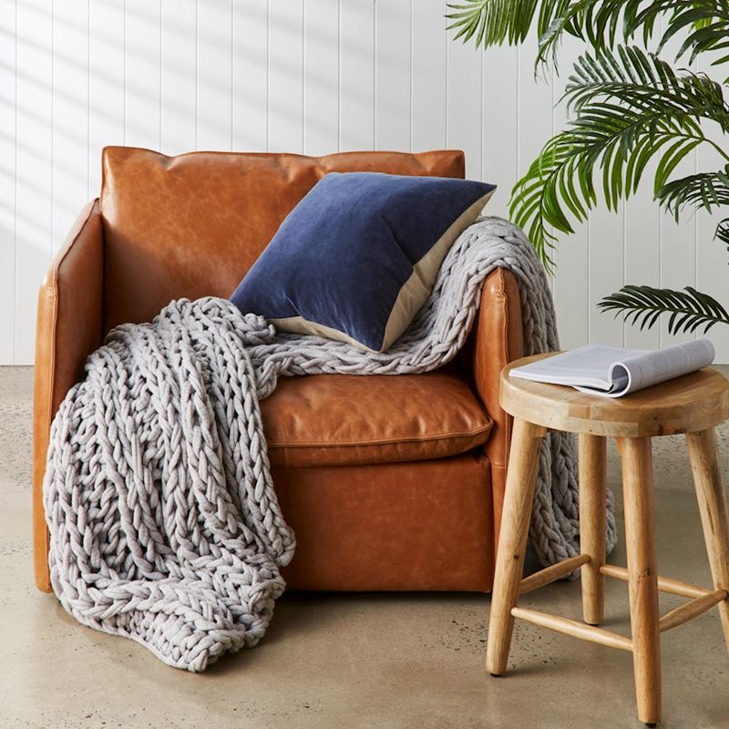 Bombay Velvet Cushion Navy