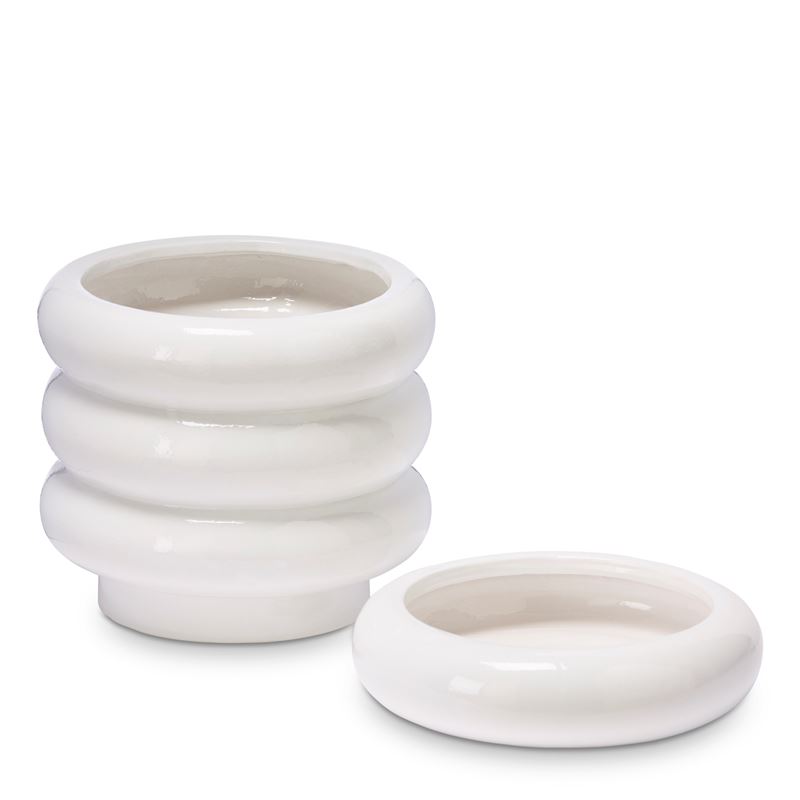 Siglo Cylindrical White Pot