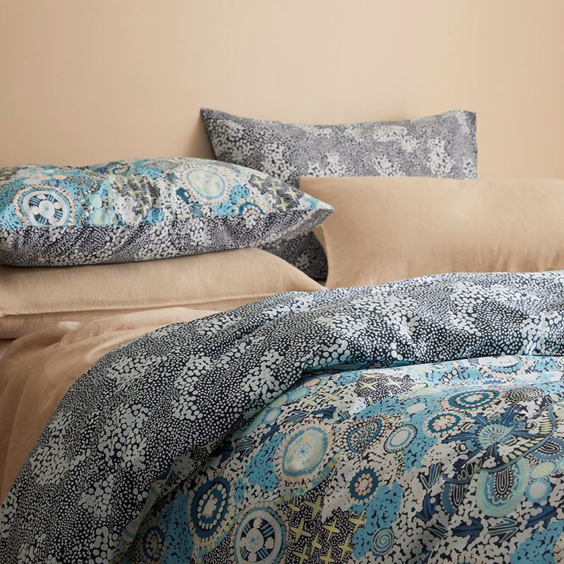 Cungelella Kalkatungu Blue Quilt Cover Set + Separates