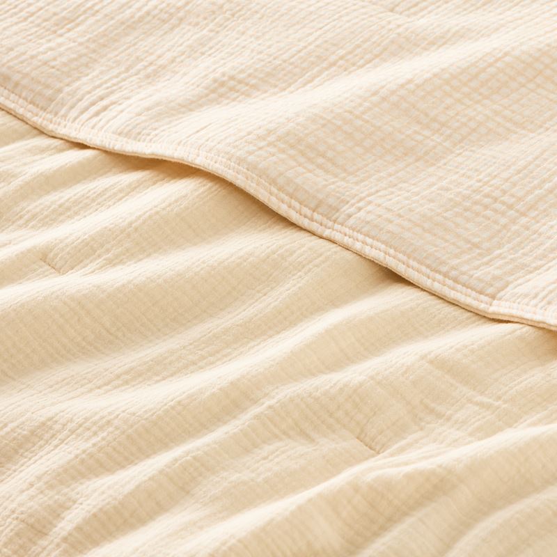 Maxwell Noah Natural Check Natural?Muslin Coverlet