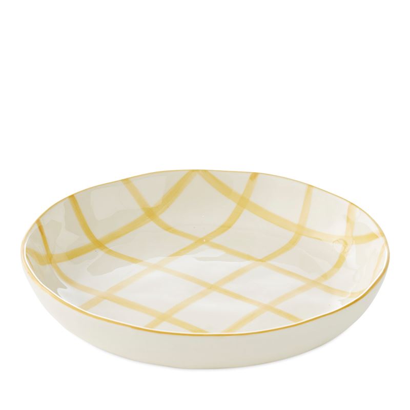 Charli Yellow Check Servingware