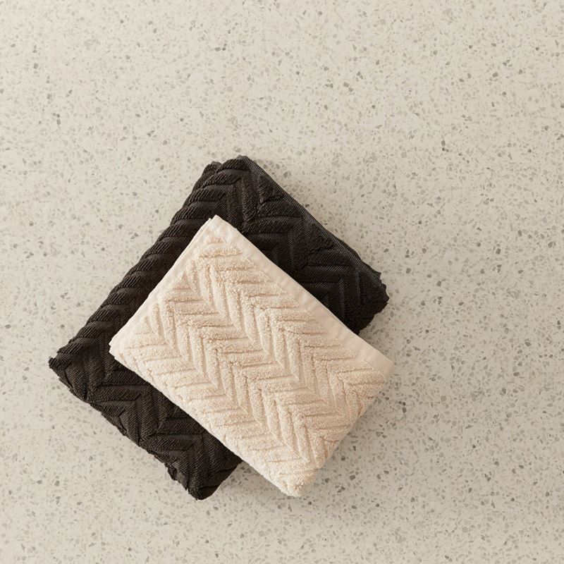 Mimosa Charcoal Marle Textured Towel Range