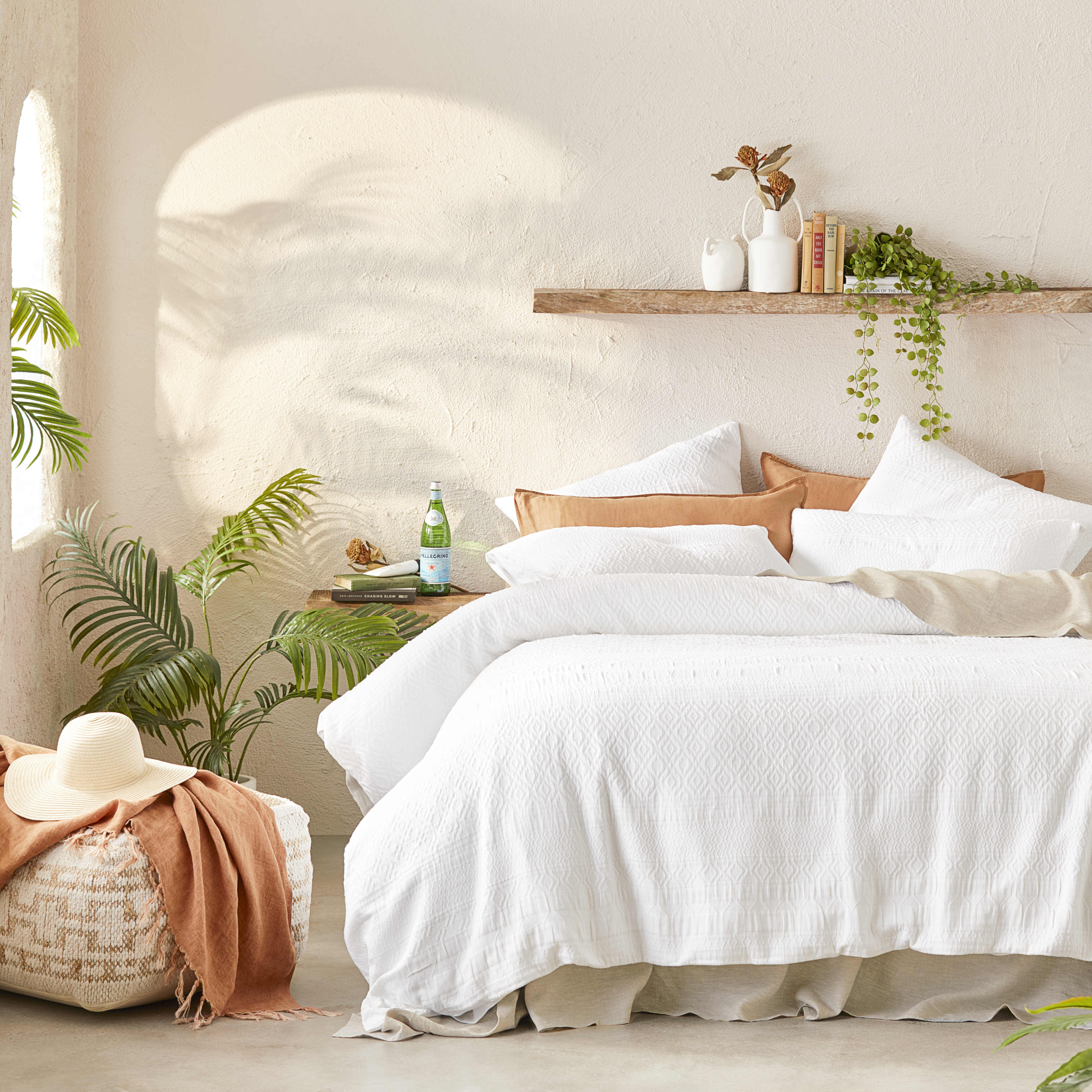 Arti Matelasse White Quilt Cover Separates