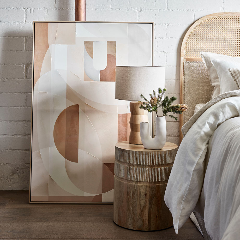 Modernist Natural Geo Canvas