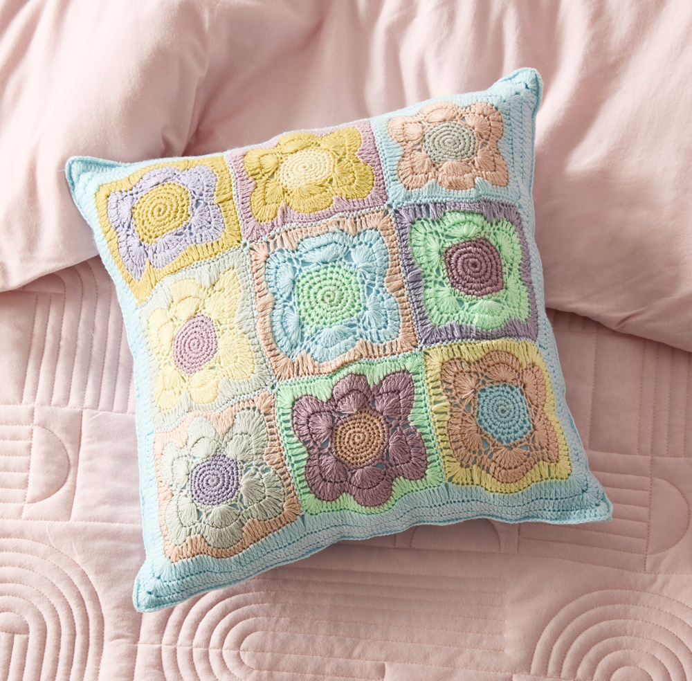 Crochet Kids Rainbow Cushion