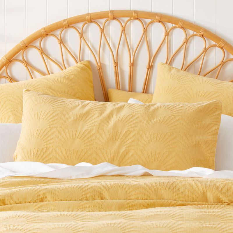 Sunray Matelasse Yellow Quilt Cover Separates