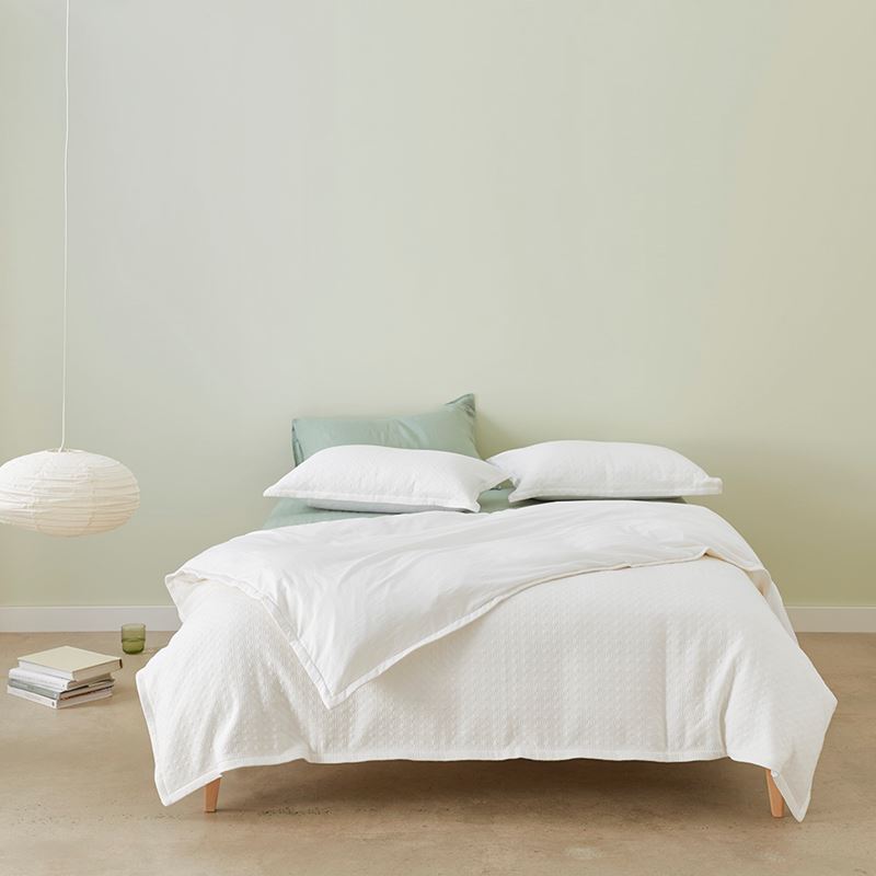 Freya Matelasse White Quilt Cover Separates