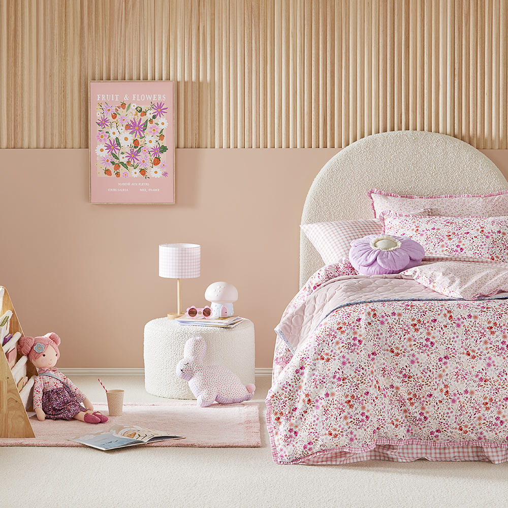 Lulu Pink Ruffle Quilt Cover Set