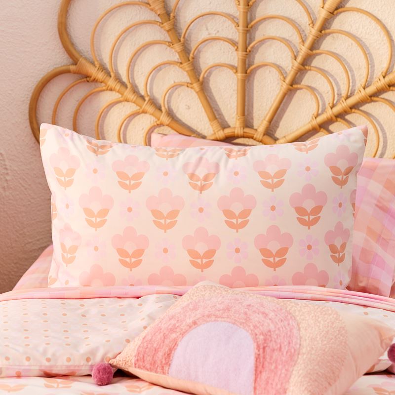 Flower Pop Pink Quilt Cover Set