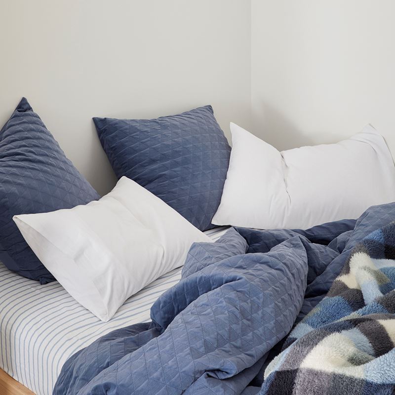 Cairo Slate Velvet Quilted Quilt Cover Separates