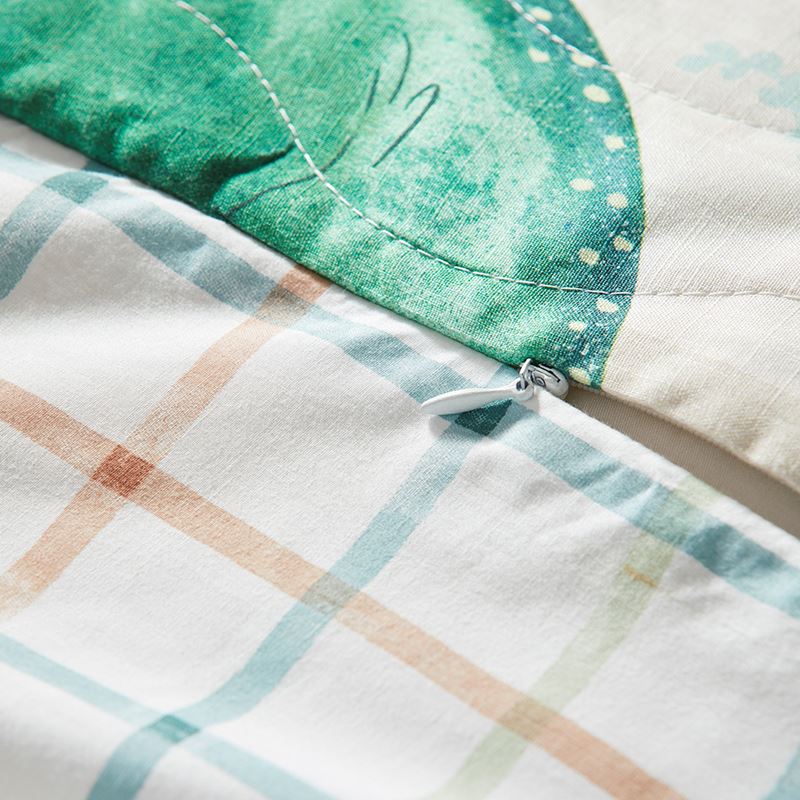 Dinosaur Explore Natural Cot Quilted Quilt Cover