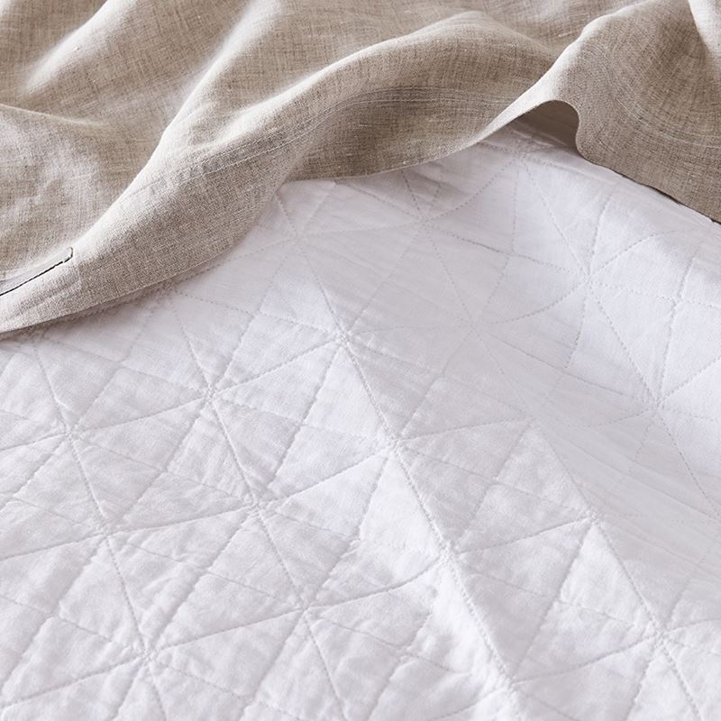 Vintage Washed Linen White Coverlet Separates