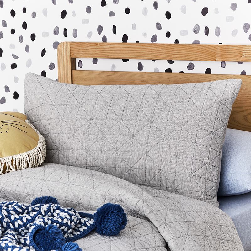 Elvis Grey Quilted Quilt Cover Set