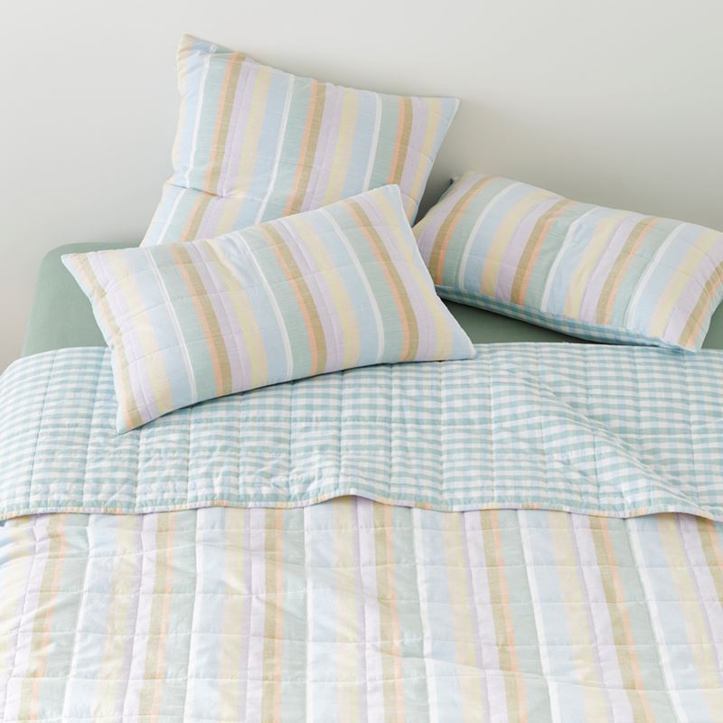 Sorbet Stripe Quilted Pillowcases