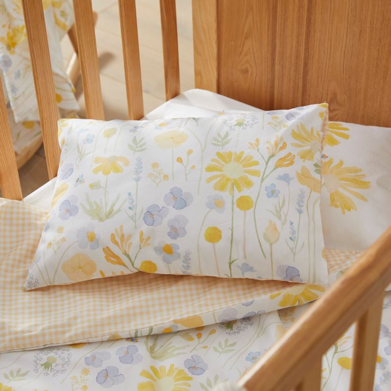 Honey Bee Bloom Lemon Cot Quilt Cover Set