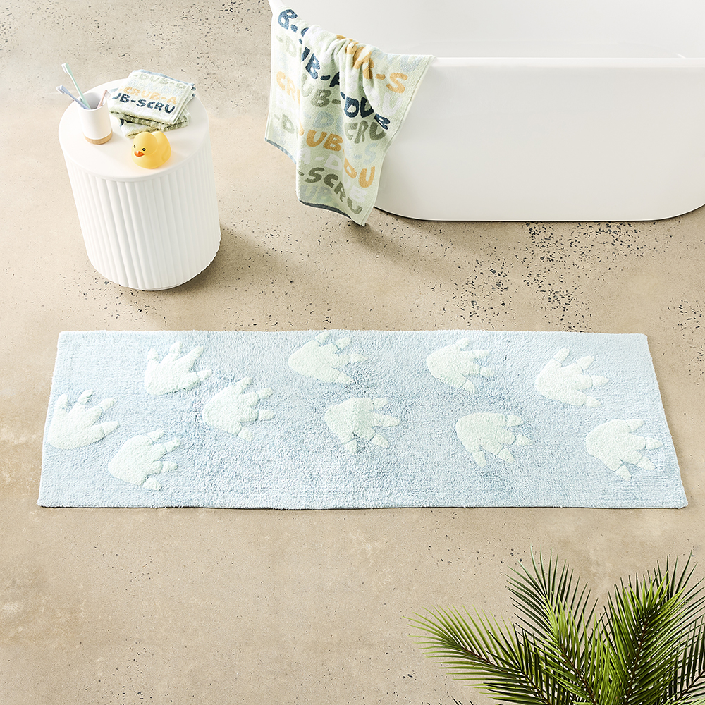 Bath Mat Collection Dinosaur Footprints Bath Runner