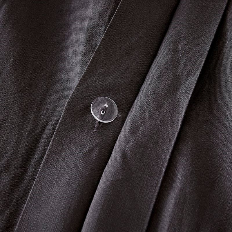 Bamboo Linen Coal Quilt Cover Separates