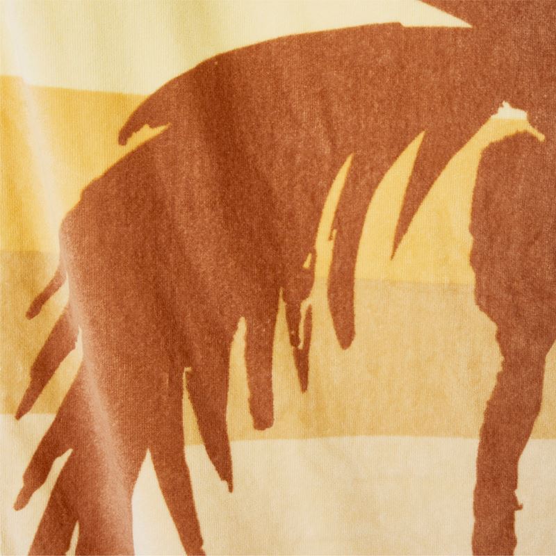 Velour Sunset Palm Lilac Beach Towel