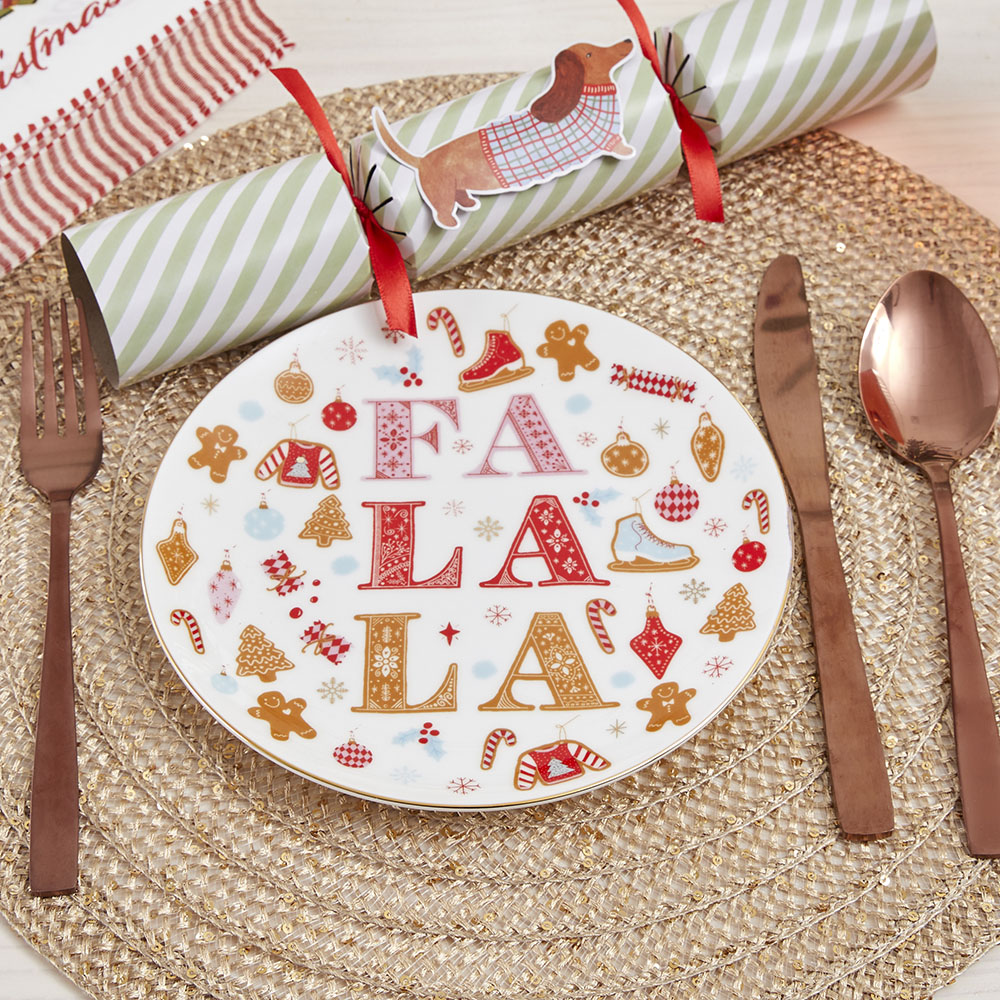 Christmas Multi Fa La La Plate