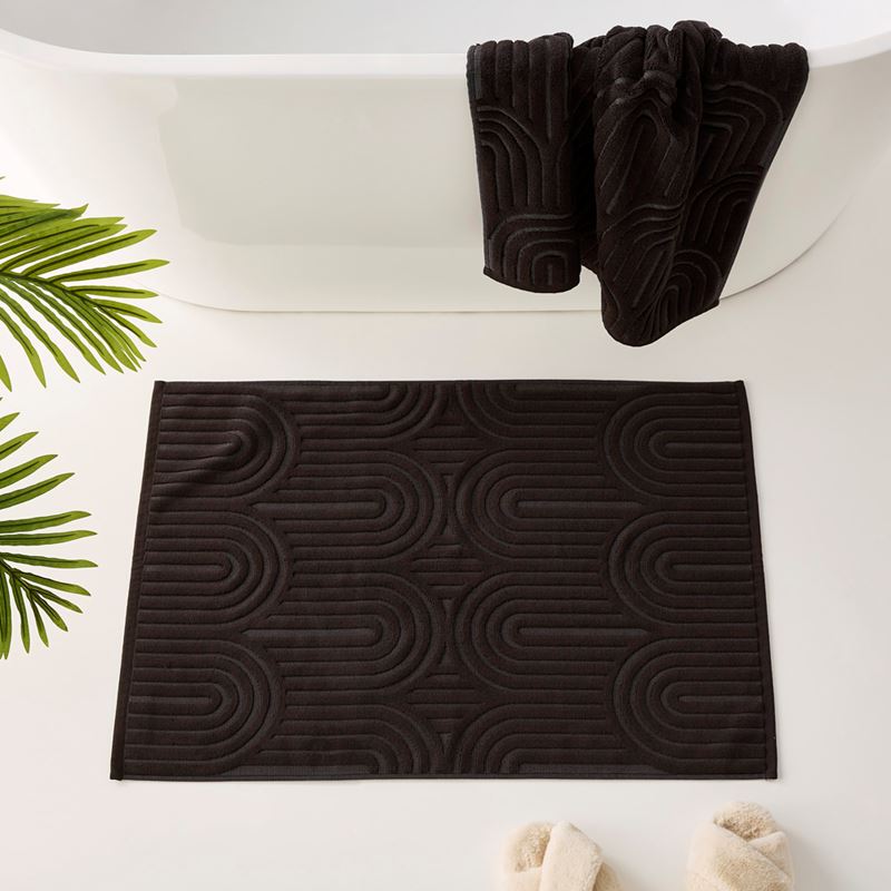 Archie Black Marle Towel Range