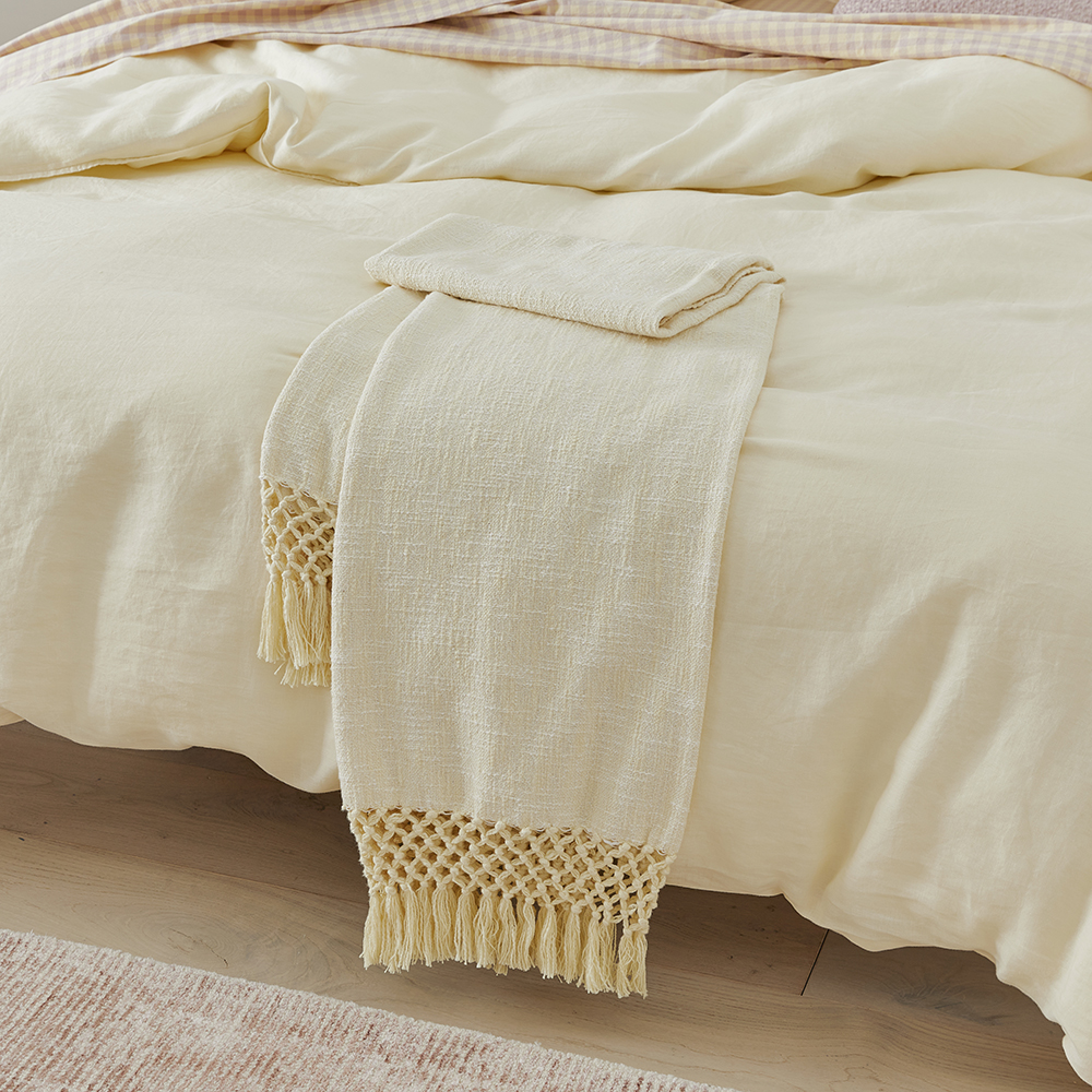 Macrame Lemon Sorbet Knot Marle Throw