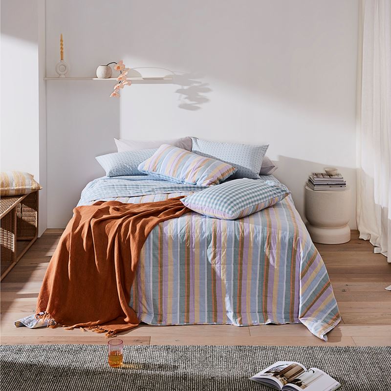 Sorbet Stripe Quilted Pillowcases