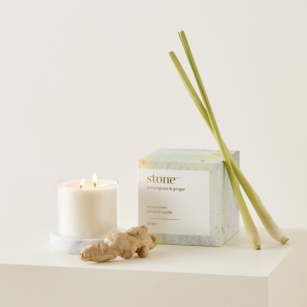 Stone Lemongrass & Ginger 500g Candle