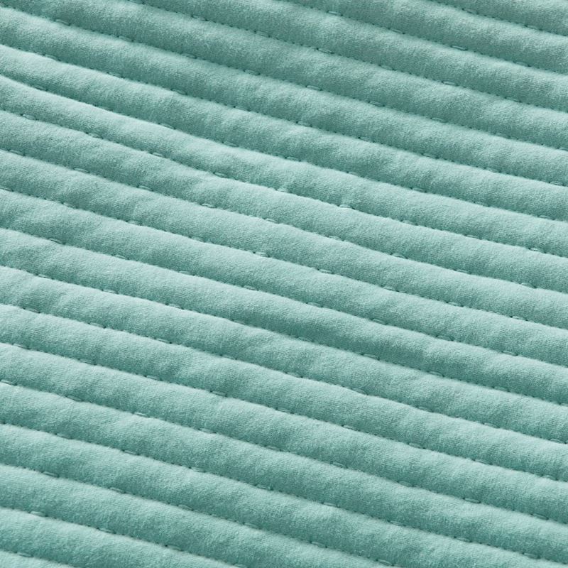 Boston Ivy Green Jersey Quilted Cot Quilt Cover Set