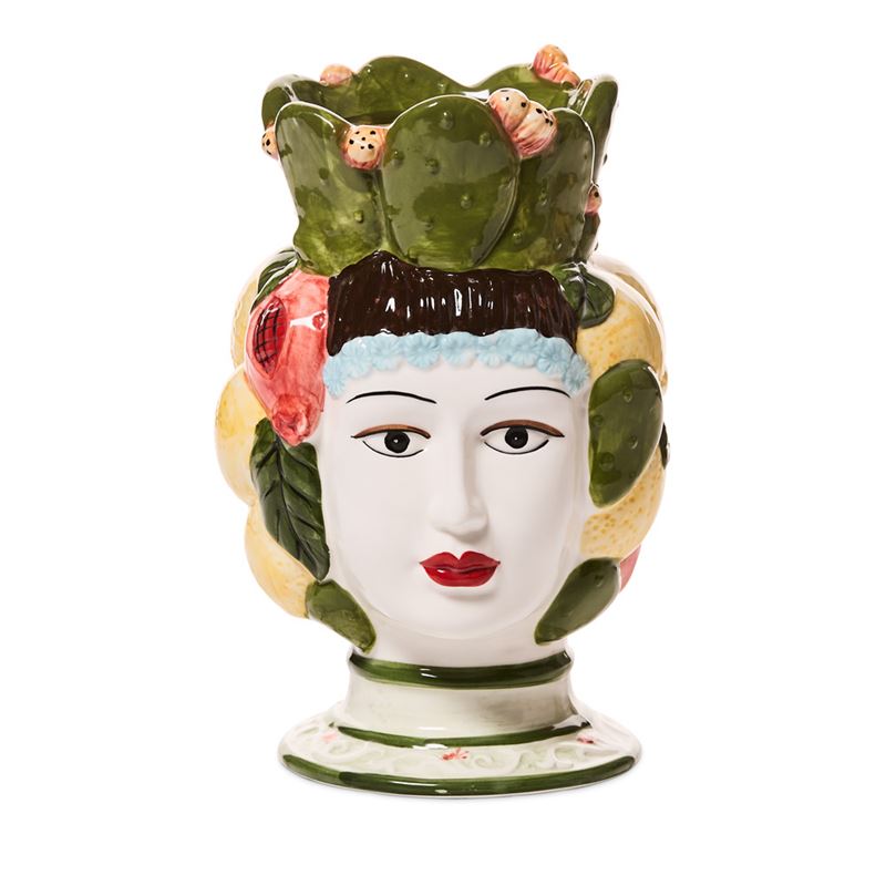 Mondello Head Green Vase