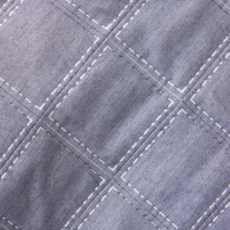Thomas Patchwork Indigo Chambray Quilted Quilt Cover Set