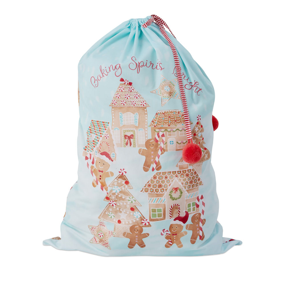 Gingerbread Kisses Christmas Santa Sack