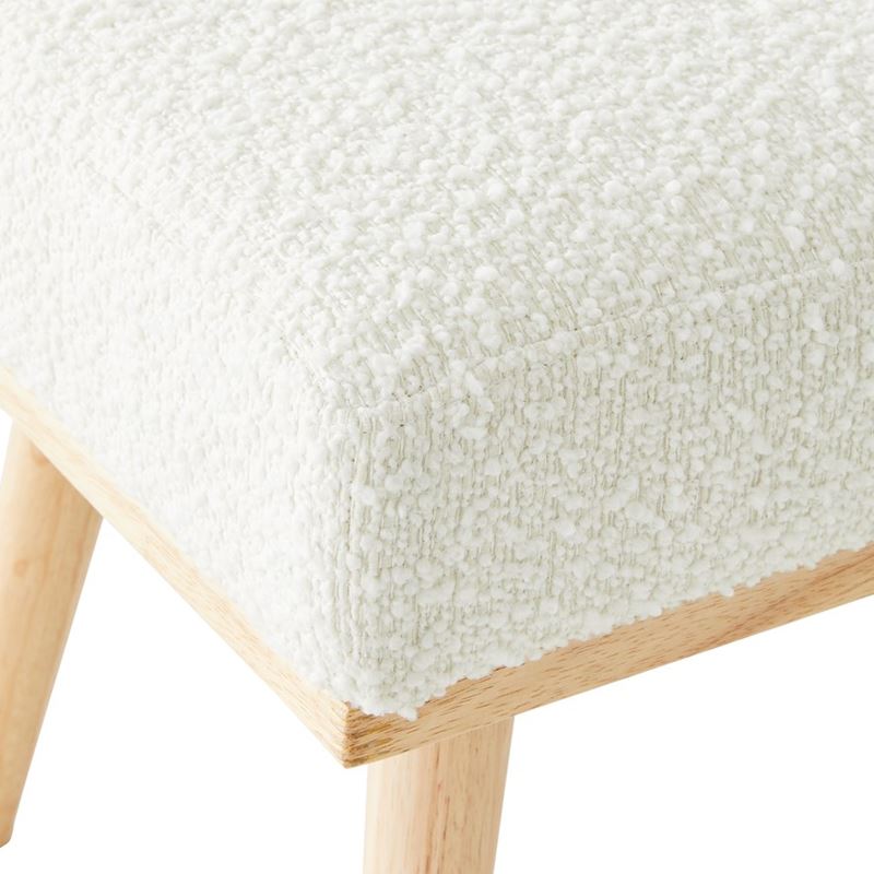 Boucle White Foot Stool